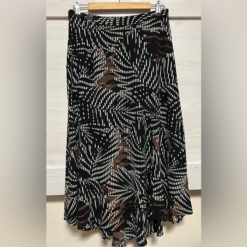 Apt. 9 Black and Brown A-Line Skirt
